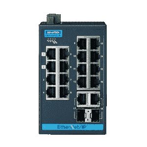 Switch Rail DIN industriel ProView 16 ports FE + 2 Gigabits -40°C à 75°C - Référence EKI-5626CI-EI-AE - Advantech_0