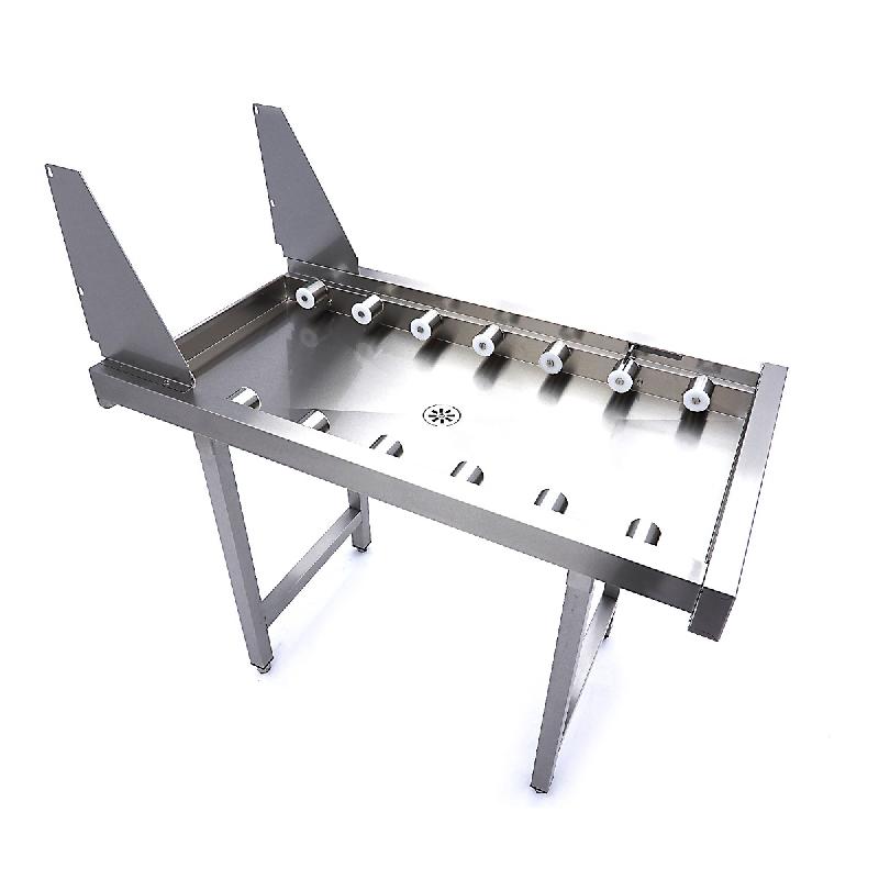 Table à rouleaux droits en acier inoxydable - pour convoyeur à paniers lave-vaisselle - moteur intégré - 110 x 63 x 87,5 cm - Maxima - Réf 09240121_0