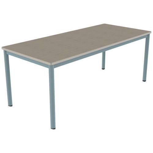 TABLE CARÉLIE MOB 180X80 T5 STR POLY. ÉRABLE G. BEIGE/LAGON - MOBIDECOR