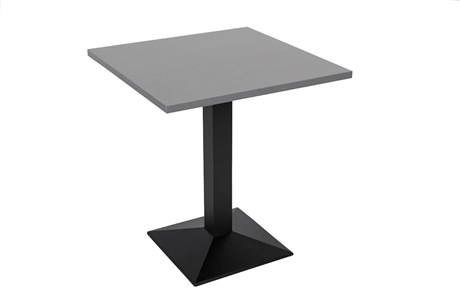 TABLE DE RESTAURANT LAMIDUR PLATINIUM ET NOIR 68 X 68 CM