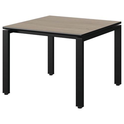 TABLE MALIBU 80X80 T3 SOUDÉ ST ANTIB CHÊNE 1146/NO NOIR 9005