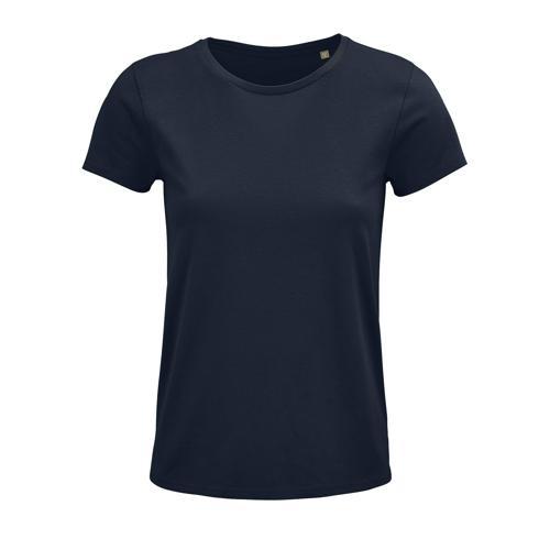 TEE-SHIRT PERSONNALISABLE FEMME COTON ORGANIQUE BIO JERSEY 150 FRENCH MARINE