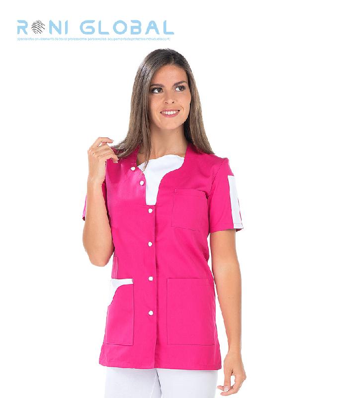 Tunique de travail femme manches courtes en coton et polyester 5 poches - MARGOT REMI CONFECTION_0