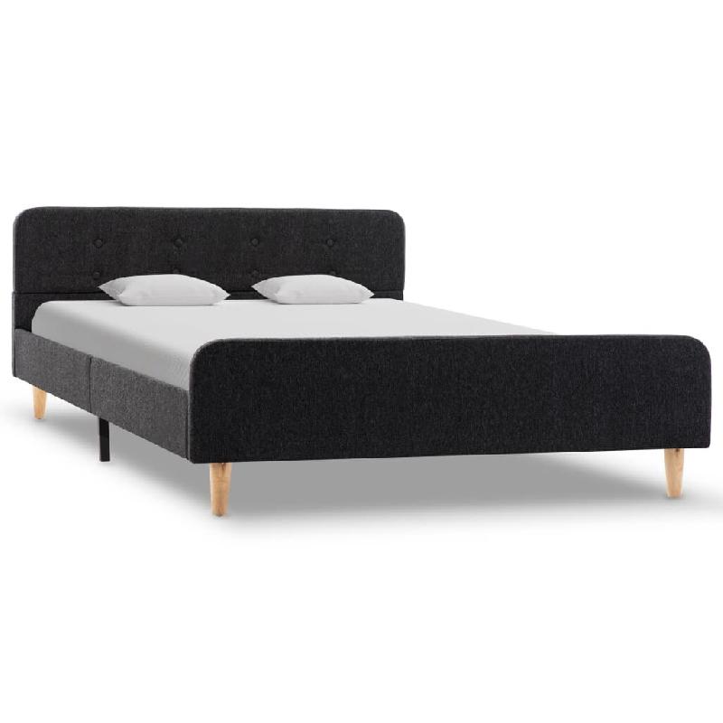 VidaXL Cadre de lit Gris foncé Jute 120 x 200 cm Modèle Germonis - 284896_0