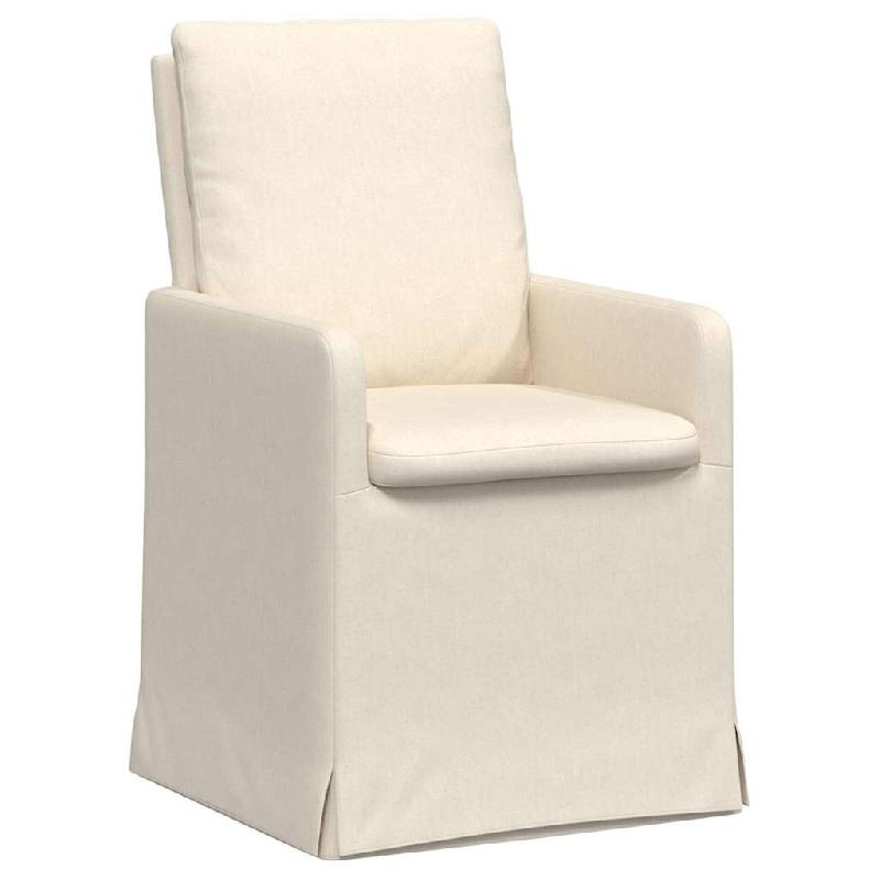 VidaXL Chaises de salle à manger 2 pcs Beige 57 x 67 x 98 cm Lin Modèle Zenithal Chic - 42017913_0