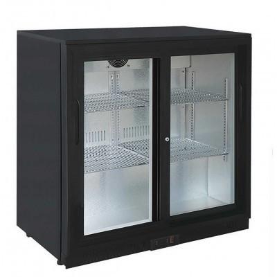 Arrière bar noir ventilé 2 portes coulissantes - LG198S_0