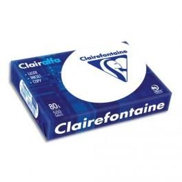 CLAIREFONTAINE RAMETTE DE 500 FEUILLES PAPIER BLANC CLAIRALFA 80 GRAMMES FORMAT A5 1910