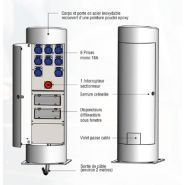 Colonéo médium - borne de distribution d'énergie fixe - escaflux - poids : 60 kg environ_0