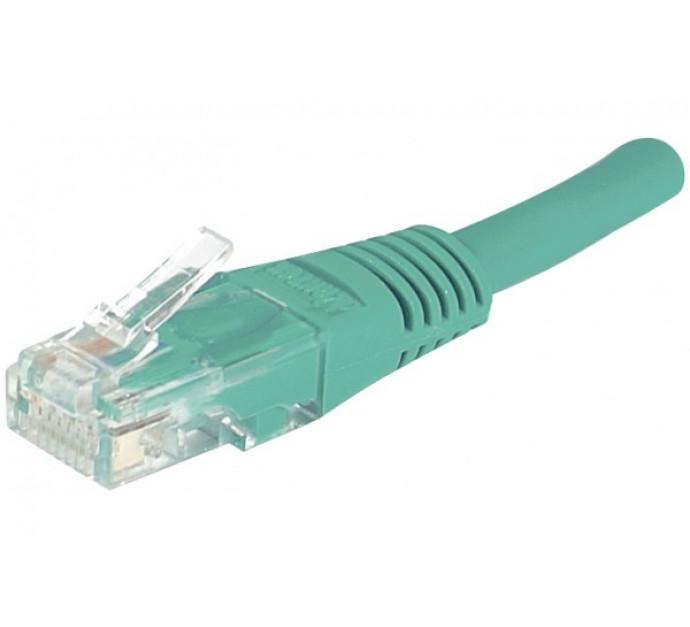 Cordon RJ45 catégorie 6 U/UTP non blindé - Vert - Longueur 5 m - Référence 854206_0