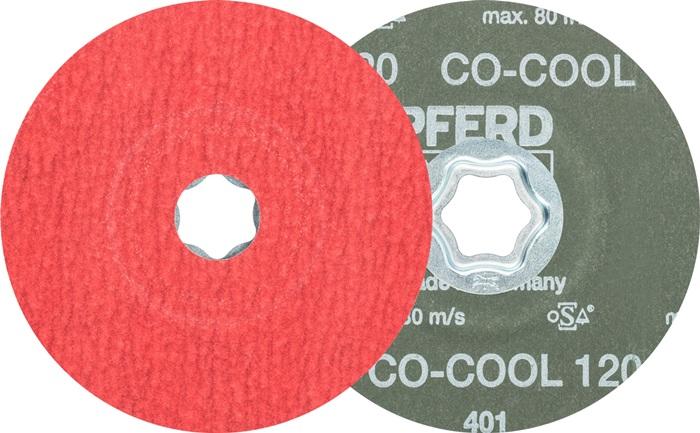 Disque en fibres COMBICLICK CO-COOL D. 115 mm - Granulation 120 - INOX/Aluminium - Grain céramique PFERD_0