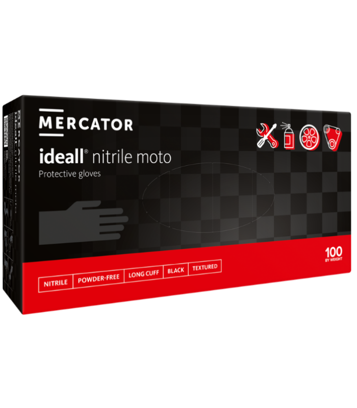 Gants nitrile ultra résistants - spécial atelier et moto - boîte de 100 - tailles L et XL_0