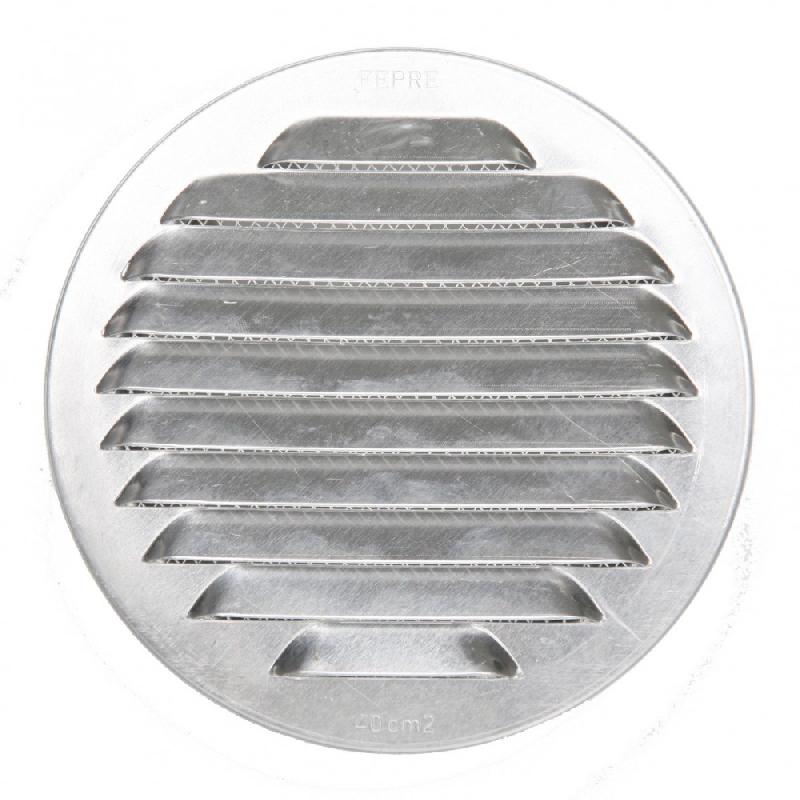 Grille d'aération aluminium naturel diam.12.5 cm_0