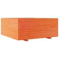 Helloshop26 - Jardinière bac lit surélevé plantes fleurs terrasse jardin cire 110 x 110 x 49,5 cm bois de pin massif marron 02_0038428 - 3000217667628_0