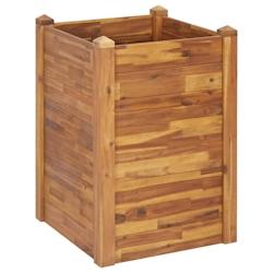 Helloshop26 - Jardinière lit surélevé plantes fleurs jardin 60 x 60 x 84 cm bois massif d'acacia 02_0001072 - 3000074211538_0
