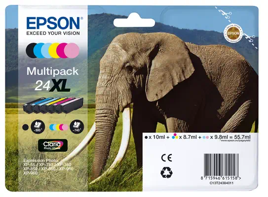 Multipack 6-colours 24XL Claria Photo HD Ink_0