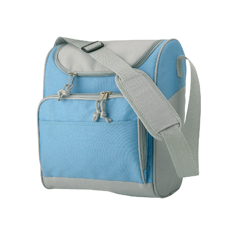 Sac isotherme zippé - bandoulière réglable - 600D polyester - couleur bleu ciel_0