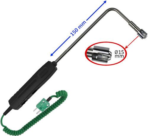 Sonde de température - Thermocouple K - Lamelle coudée 90° - -20/+150°C - 15 cm - KIMSCLCK150 - Kimo Sauermann_0