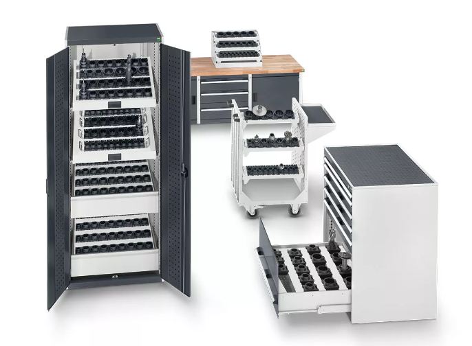 Système de stockage CNC pour le stockage sûr, propre et organisé pour outils coûteux - Bott Cubio_0