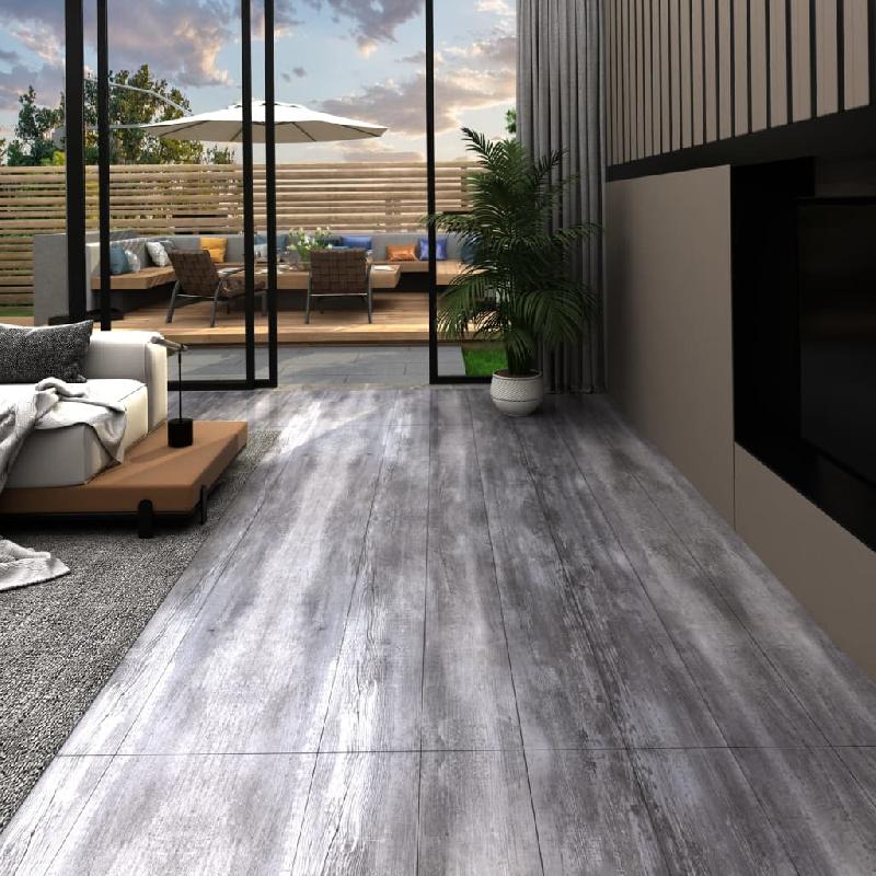 Vidaxl planches de plancher pvc autoadhésif 2,51 m² 2 mm gris bois mat 342891_0