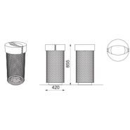 Aop510 - Poubelle publique - mmcité 1 a.S. - aluminium couvre 70L - design cylindrique en métal déployé_0