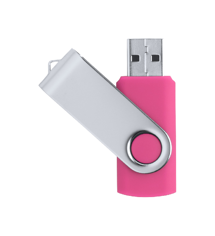 Clé USB publicitaire - Flash drive 32GB - Métal et plastique - Livrée en boîte cadeau - USB 2.0 - Couleur fuchsia_0