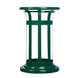 Rossignol - Corbeille extérieure à poser ou à fixer 60L TULIPE VIGI - vert mousse - vert acier 59140_0