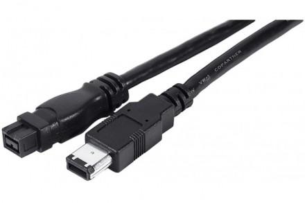 Cordon IEEE 1394 - 9P/6P 2.00 m - Très haut débit 400MBPS - Compatible Mac et PC_0