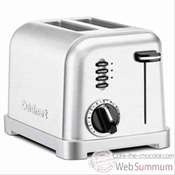 Cuisinart Toaster acier brossé CPT160E - 2 tranches, 900W, 6 niveaux de cuisson_0