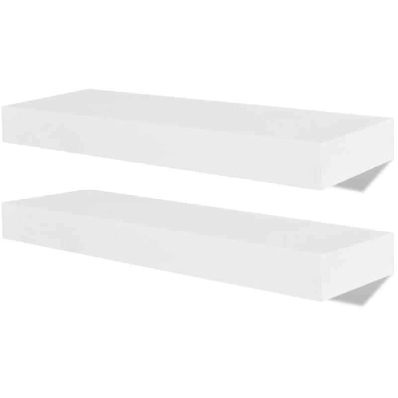 Étagère armoire design murales - Lot de 4 pièces blanches 40 cm - MDF avec finition mate_0