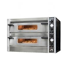 Four à pizza double électrique 6 + 6 x Ø34 cm LARGE (12 kW - 380V) PREMIUM / GOLDINOX - gris inox 3701770822263_0