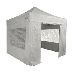 FRANCE BARNUMS - Tente pliante 3x3m pack fenêtres - 4 murs - acier 45mm - polyester 380g - Norme M2 - blanc_0
