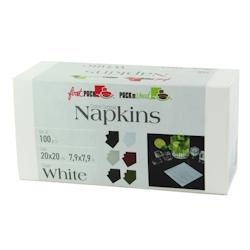Packnwood FHC - 200Pcs - Serviette cocktail coton blanc  200x195,2mm - blanc textile 210SVCC20WH_0