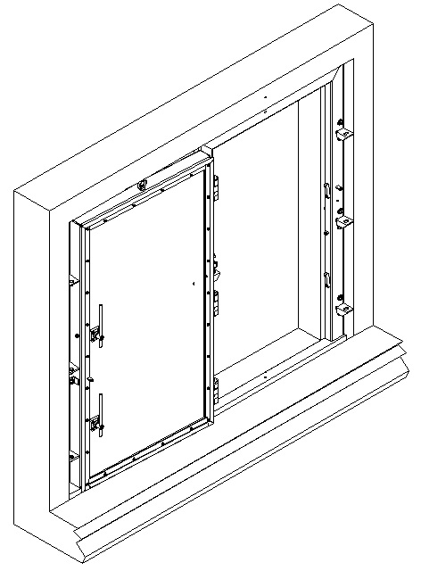 Porte / trappe anti-inondation Flo-Secur ZE - acier étanche, charnière relevable, compatible NF P 99-611_0
