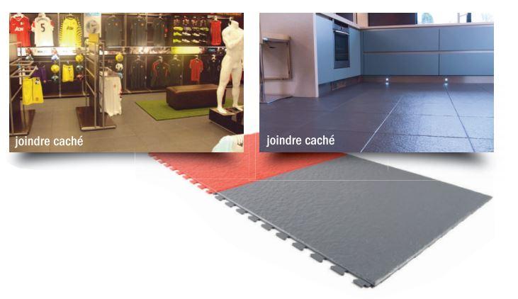 Revêtement de sol commercial et résidentiel R-Tile slate - épaisseur 5mm - dureté 82 shores - fixation cachée_0