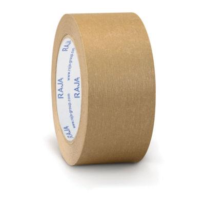 Ruban adhésif en papier kraft RAJA Standard 57 g/m² brun 50 mm x 50 m, lot de 36 rouleaux._0