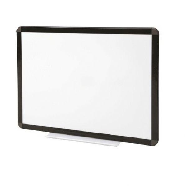 BE BOARD Tableau en verre trempé Noir magnétique aimant et fixation fournie  - Format : L45 x H45 cm
