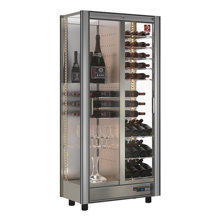 Vitrine réfrigérée à vins lt  530 - modulable - 112/128 bouteilles - 860x530x1851 mm - GVV-4-R2_0