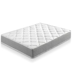 VS Venta-stock Matelas Soft Confort 140x200 cm de Ressorts Ensachés, 22 cm de Hauteur - blanc mousse C9042_0