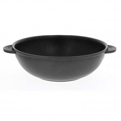Wok bombé Choc Extrême De Buyer - Fonte d'aluminium indéformable - Antiadhésif renforcé et compatible induction_0