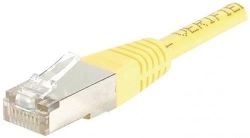 Dexlan - Cordon RJ45 Patch FTP Cat 5e - 0,50 m - Jaune - Connecteurs homme/homme_0