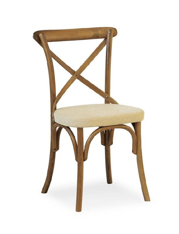 Chaise de restaurant Pauline - assise rembourrée et dos en bois_0