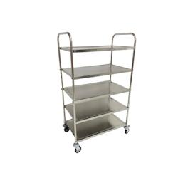 Chariot de service 860 x 530 mm - 5 niveaux PREMIUM / GOLDINOX - gris inox 3701770820771_0