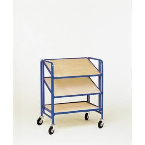 Chariot porte bac - Manuest - sans bac avec supports bois inclinables - 820 x 610 mm_0