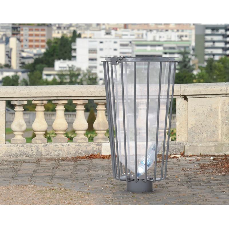 Corbeille de ville Lofoten Vigipirate - 100 litres - acier galvanisé_0