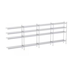 Distform Rayonnage en Acier Inoxydable d'Angle 5020 à 5920 mm 4 Niv P500 Acier inoxydable 5320x500x500x1800mm - 641094442613_0