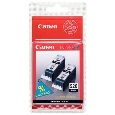 Lot de 2 cartouches jet d\' encre à la marque Canon PGI520BK noir_0