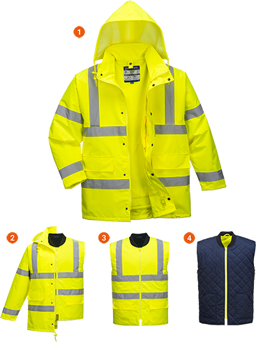 Parka hi-vis 4-en-1 jaune s468, s_0