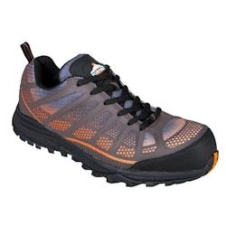 Portwest - Baskets de sécurité basses en composite SPEY S1P Orange/Noir Taille 46 - légères, antidérapantes et certifiées CE_0