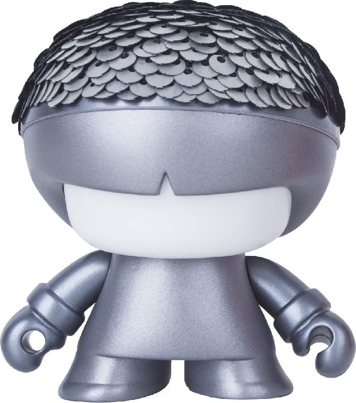 XOOPAR - Enceinte nomade Mini Xboy Limited Edition argentée à sequins - Bluetooth avec télécommande selfie - 930962_0