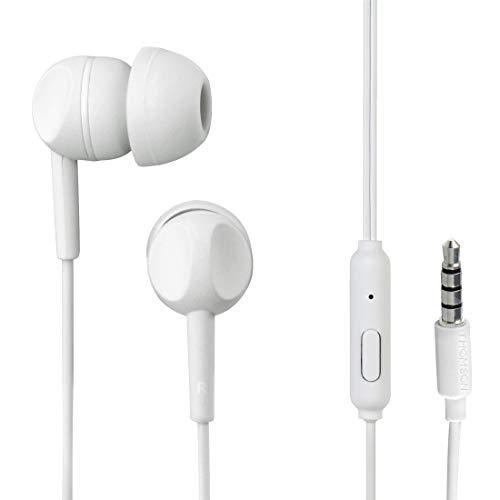 Casque filaire intra-auriculaire EAR3005W Thomson - microphone intégré, blanc, jack 3,5 mm_0